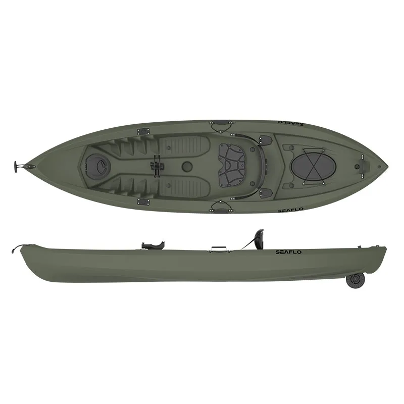 Fishing Equipment Us - 10FT เรือคายัคตกปลาพลาสติก HDPE สำหรับ1คนมาพร้อมกับช่องเก็บของด้านหน้าและด้านหลังเบ็ดตกปลา Mo