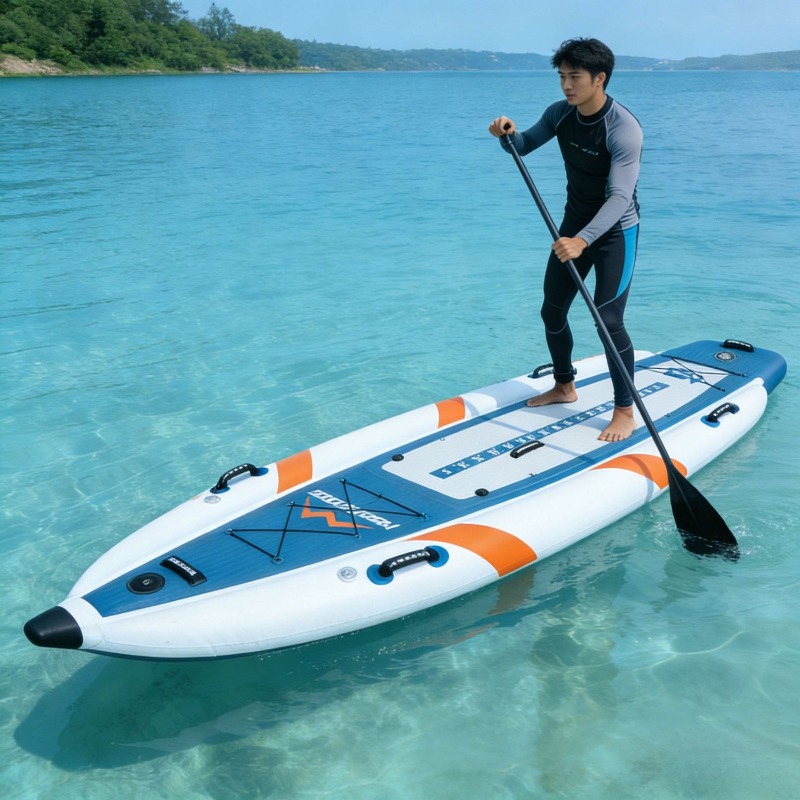 Fishing Equipment Us - กระดานยืนพายแบบเป่าลมสำหรับแข่งขัน ตกปลา และกีฬาทางน้ำ อุปกรณ์กระดานยืนพาย กระดานโต้คลื่น