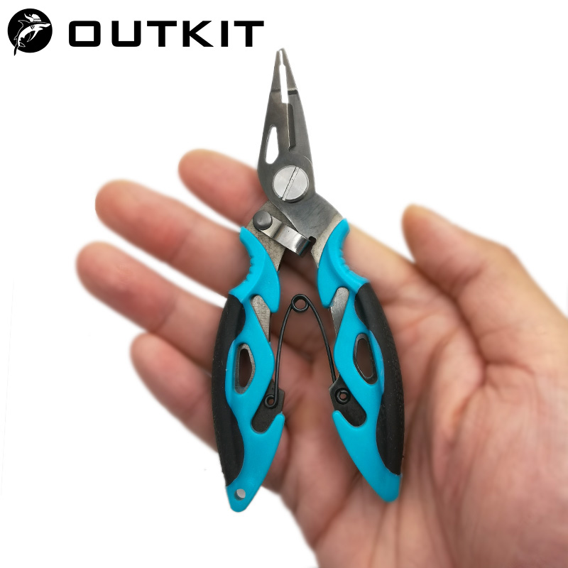 Used Fishing Equipment Near Me - OUTKIT มัลติฟังก์ชั่นตกปลาคีมตัดสาย Hook Remover กรรไกรสแตนเลสตกปลา CLAMP