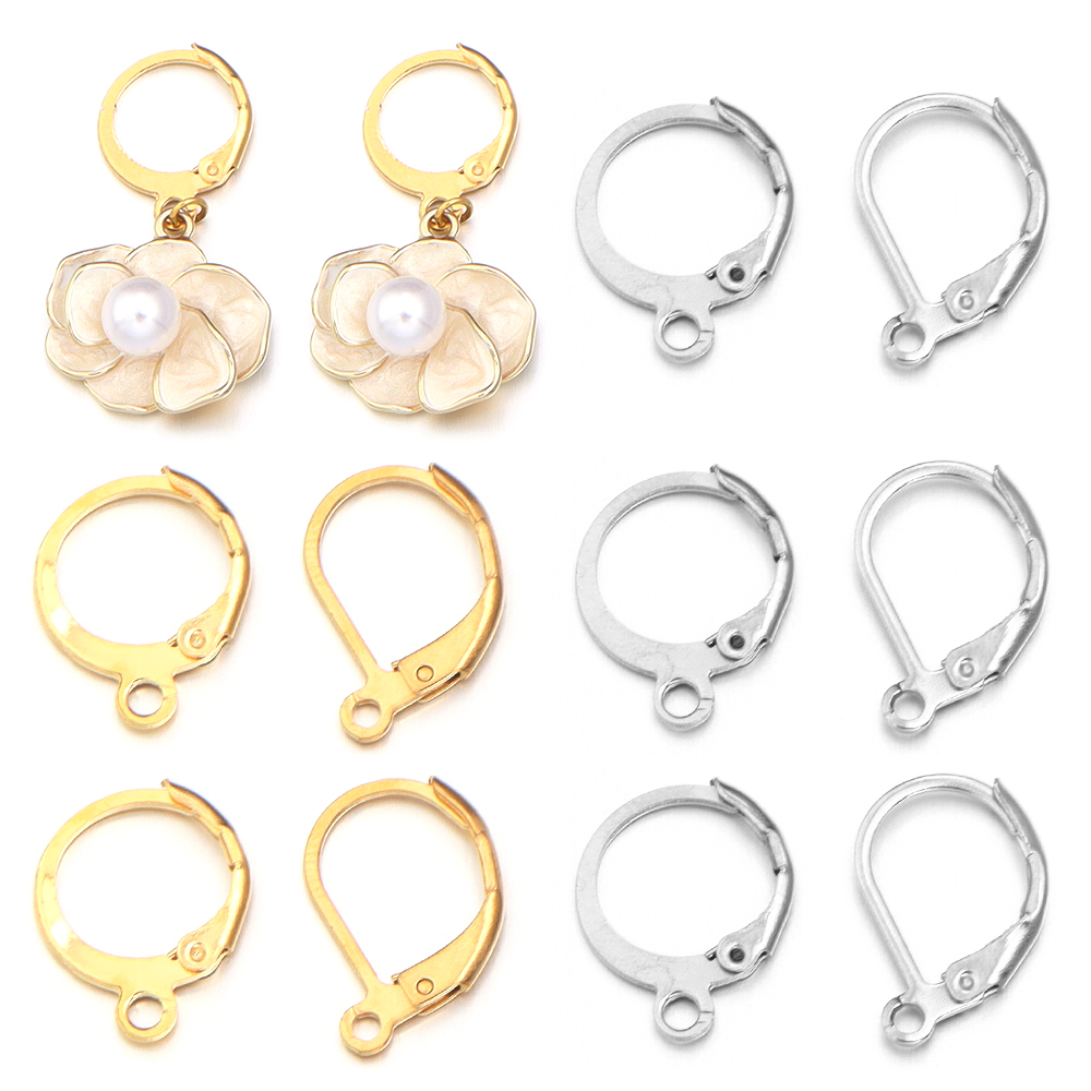 Circle Hook Set - 20 ชิ้น/ล็อตสแตนเลสหู Hook รอบตะขอต่างหู Earwire สําหรับ