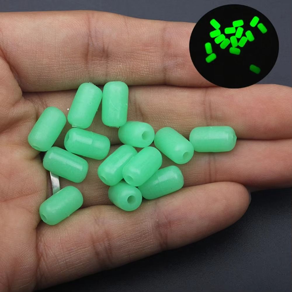 Soft Plastic Lure - 100 ชิ้น/ถุงตกปลาส่องสว่างลอยลูกปัดยาง GLOW In The Dark
